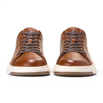 Cole Haan Men's GrandPro Luxe Mile Trainer Brown Leather Sneakers - C42753