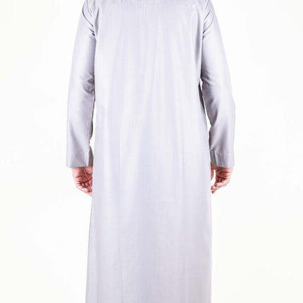 Mens Cream Thobe Jubba Saudi Islamic Arabic Eid Cotton Kaftan Jubbah Umrah Robe