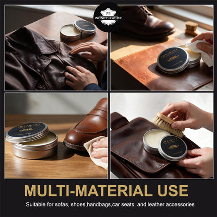 Nourishing Leather Conditioner for Shoes & Bags, 2 Pack Leather Balm