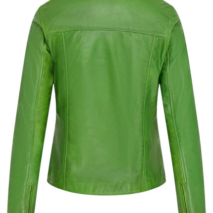 Women's Classic Brando Biker Leather Jacket - Broome