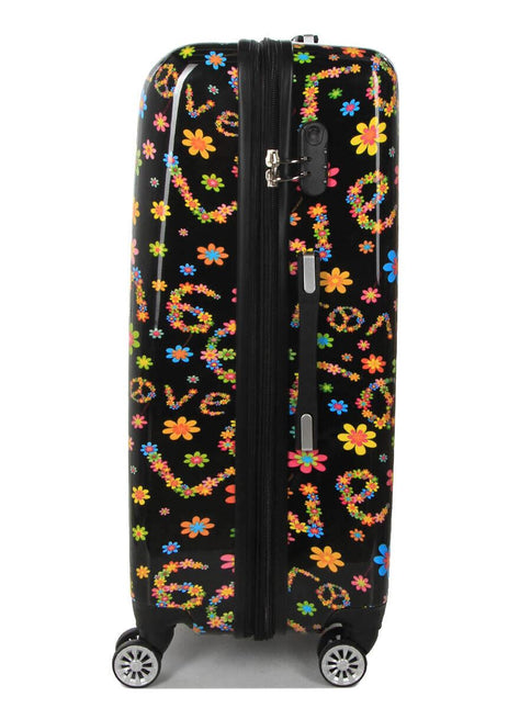Hard Shell Printed Dual 4 Wheel Luggage Suitcase