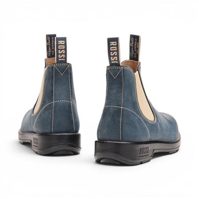 Rossi 404 Storm Blue Leather Outdoor Chelsea Boots - Spinifex