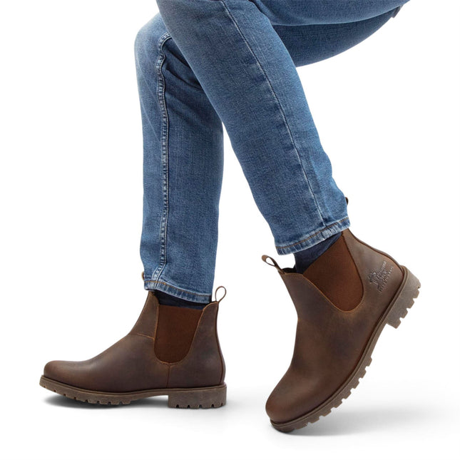 Panama Jack Men's Brown Leather Waterproof Chelsea Boots - Biar C1