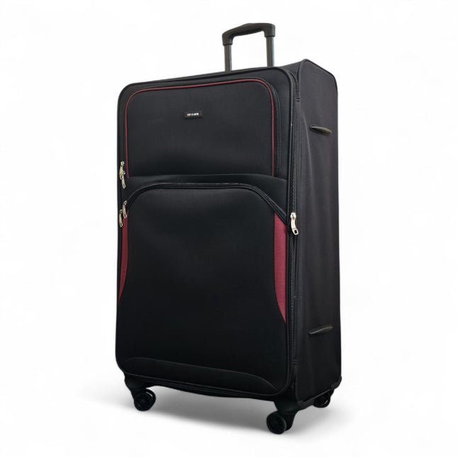 Expandable Soft 8 Wheel Lightweight Suitcase Luggage Travel Bags Set