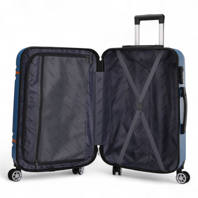 Hard Shell Modern Dual 4 Wheel Luggage Suitcase Set