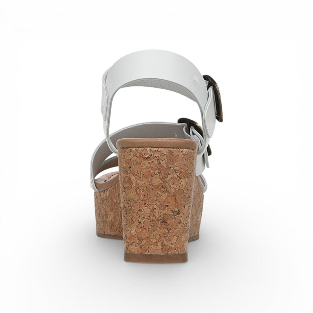 Blowfish Malibu Womens White Wedge Strappy Espadrille Heel Sandals - Ali