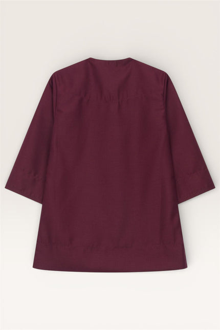 Baby Boys Ramadan Wine Red Moroccan Thobe Robe Emirati Eid Jubba- B-TT001