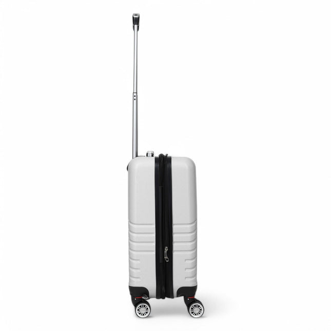 Hard Shell Expandable Cabin 55 x 37 x 22 cm cm ABS Suitcase Luggage Suitable for Easyjet, Ryanair