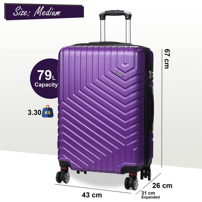 Expandable Hard Shell 8 Wheels Luggage Travel Cabin Bags Suitcase Set