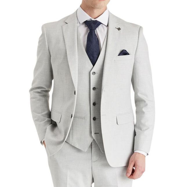 Men's Silver Lightweight Stitched Lapel Blazer