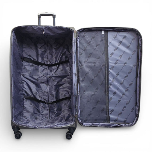 Soft Shell Lightweight Nylon Suitcase Set 4 Wheel Travel Case Holiday Bags