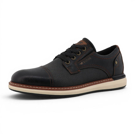 Mustang Men's Black Faux Leather Casual Outdoor Shoes - M0141002