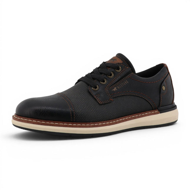 Mustang Men's Black Faux Leather Casual Outdoor Shoes - M0141002
