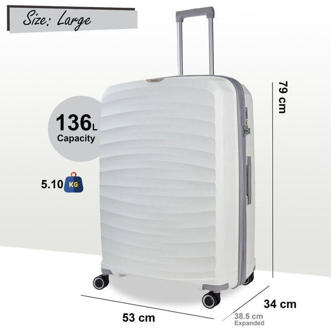 Sunwave Hard Shell Luggage Suitcase Set