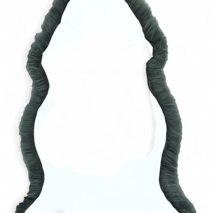 Genuine Thyme Green Sheepskin Natural Silky Soft Fluffy Real Wool Rug