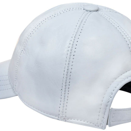 Unisex Real Nappa Leather Adjustable Golf Snapback Plain Baseball Cap Hat