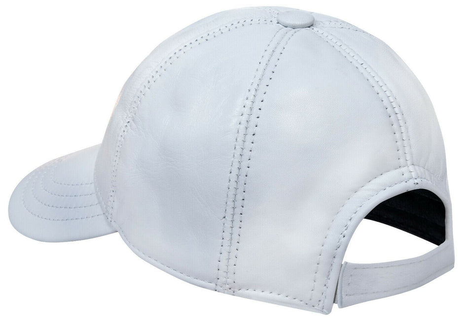 Unisex Real Nappa Leather Adjustable Golf Snapback Plain Baseball Cap Hat
