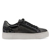 Tamaris Womens Petwer Silver Faux Leather Fashion Lace Up Sneakers