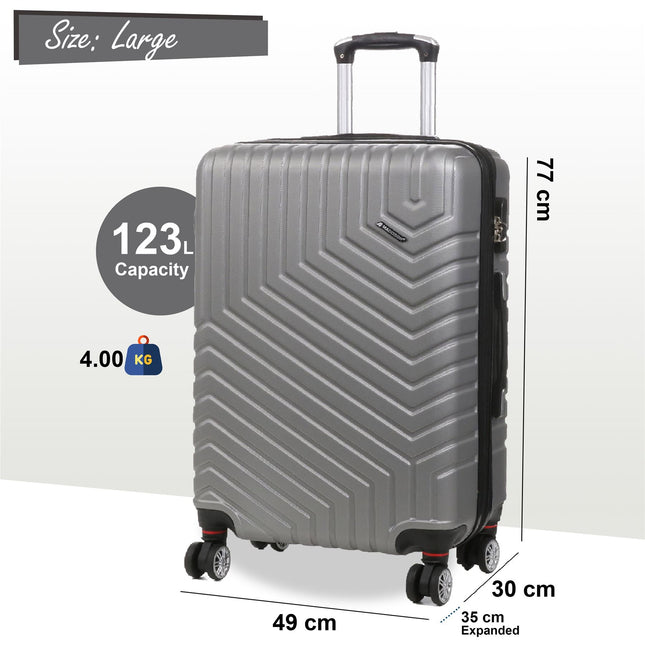 Expandable Hard Shell 8 Wheels Luggage Travel Cabin Bags Suitcase Set