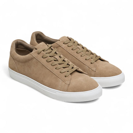 Antique Rogue Men’s Stone Taupe Suede Leather Trainer Sneaker Shoes - Gibbs