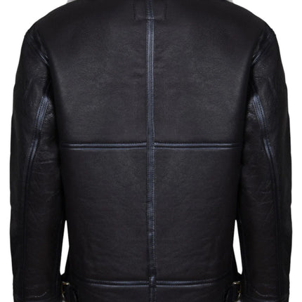 Mens B3 Aviator Real Sheepskin Leather Flying Jacket-Hobart