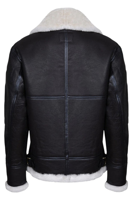 Mens B3 Aviator Real Sheepskin Leather Flying Jacket-Hobart