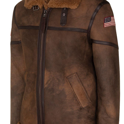 Mens Antique B3 Sheepskin Flying Jacket-Alameda