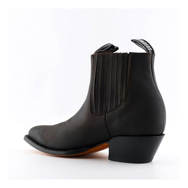 Grinders Unisex Brown Western Ankle Boots - Maverick