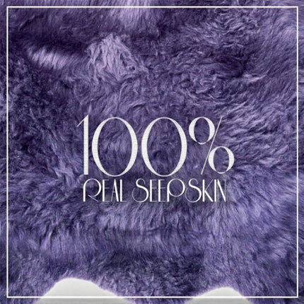 Genuine Sheepskin Violet Double Natural Fluffy Silky Soft Real Wool Rug