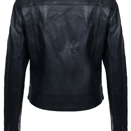 Womens Collarless Biker Jacket-Padova