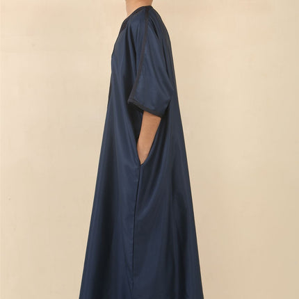 Kid's Boys Blue Moroccan Thobe Djellaba Jubba Robe Eid