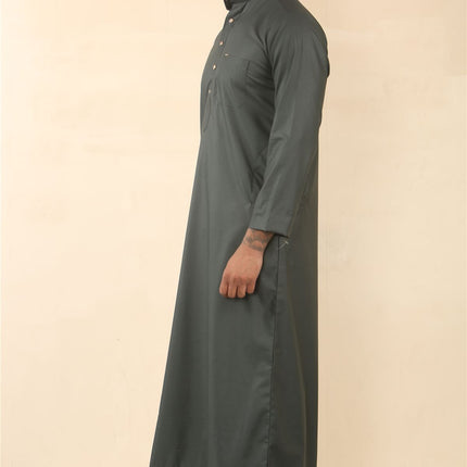 Men's Green Thobe Arab Saudi Emirati Islamic Clothing Jubba Robe