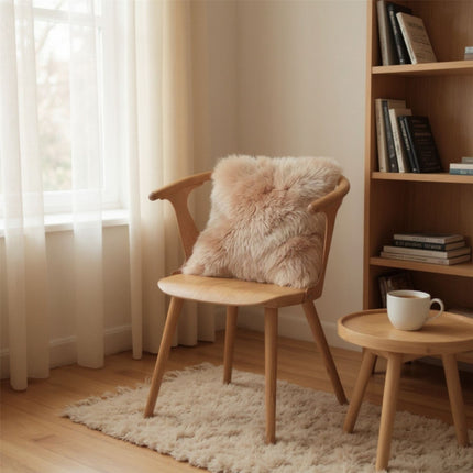 Genuine Sheepskin Taupe  40x40cm Real Wool Single Sided Cushion