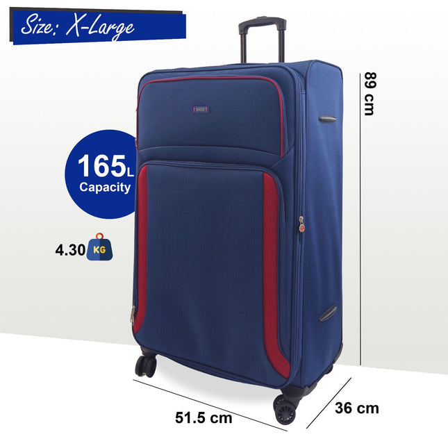 Soft Shell Suitcase Luggage Set Travel Light Carry On Cabin Bag