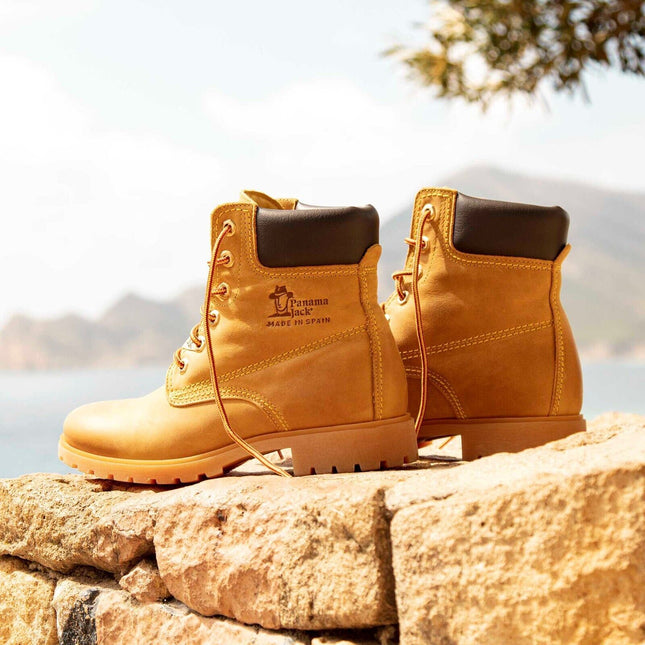 Panama Jack Womens 03 B1 Tan Waterproof Leather Laces Hiking Ankle Boots
