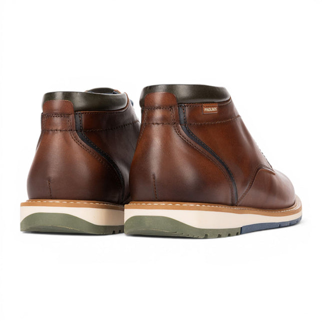 Pikolinos Men's Brown Leather Lace-Up Ankle Smart Boots - Berna