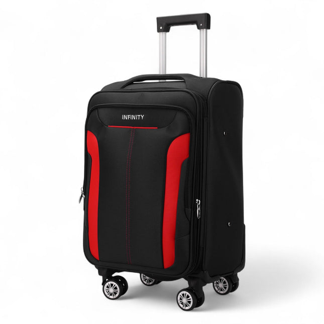 Soft Cabin Suitcase 36.5 x 23.5 x 58 cm Nylon 900D Suitable Integrated Lock for Easyjet, Ryanair, Wizzair