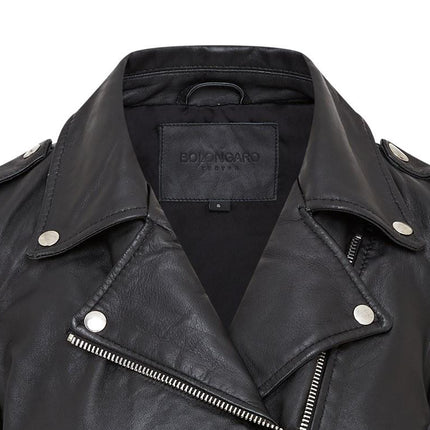 Womens Black Leather Brando Jacket - Chennai