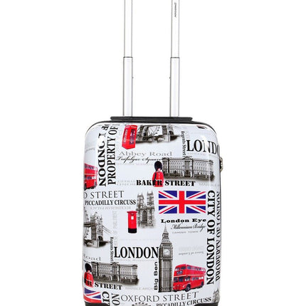 Hard Shell Printed Cabin 36 x 48 x 20 cm Suitcase Luggage Suitable for Easyjet, Ryanair