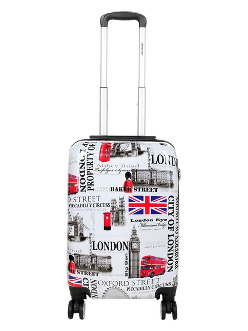 Hard Shell Printed Cabin 36 x 48 x 20 cm Suitcase Luggage Suitable for Easyjet, Ryanair
