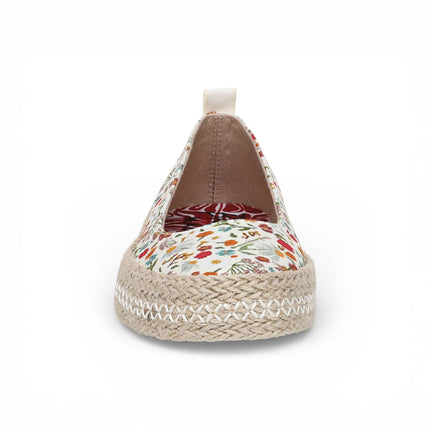 Blowfish Malibu Womens Floral White Ballet Flats Ballerina Casual Shoes - Benita