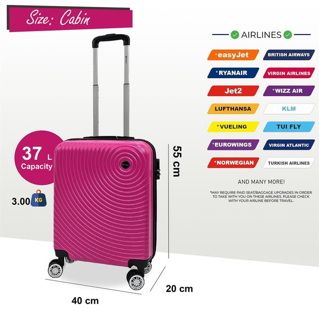Hard Shell ABS Cabin Suitcase Luggage Set
