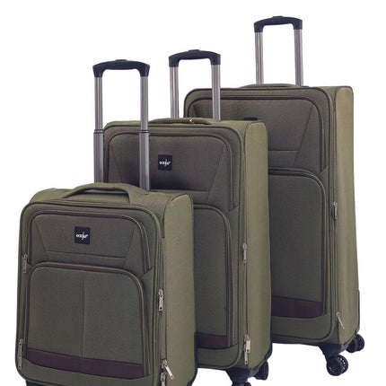 Soft 3 pcs Luggage Suitcase Set Cabin Light Travel Bags