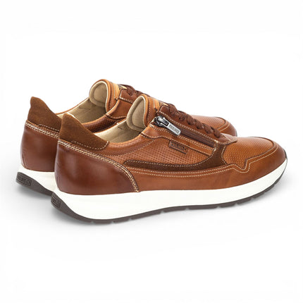 Pikolinos Men's Brown Leather Easy Wear Sneaker Trainers Shoes - Getafe