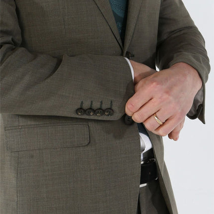 Men's 3 Piece Sage Summer Wedding Tailored Fit Suit