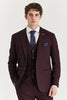 Men's Wine Suit Blazer Prince Of Wales Formal Blazer