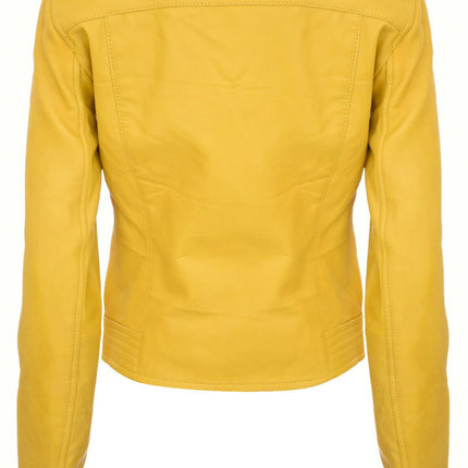 Womens Collarless Biker Jacket-Padova