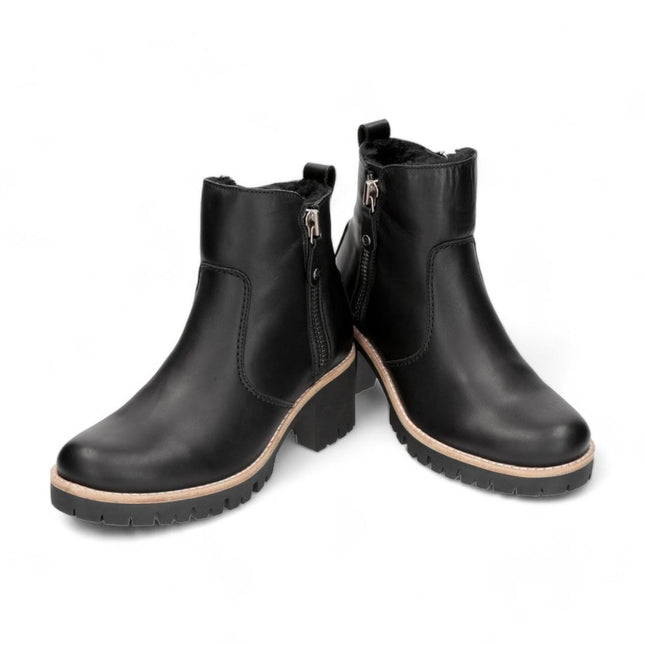 Panama Jacks Women's Black Trav B2 Leather Ankle Boots
