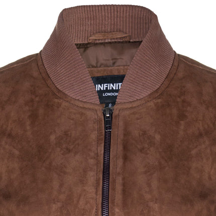 Womens MA-1 Suede Bomber Jacket-Arnhem
