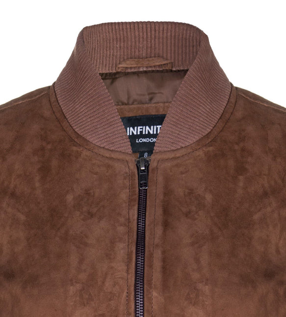 Womens MA-1 Suede Bomber Jacket-Arnhem